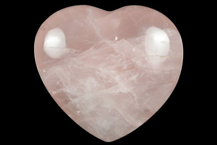 Polished Rose Quartz Heart - Madagascar #184061